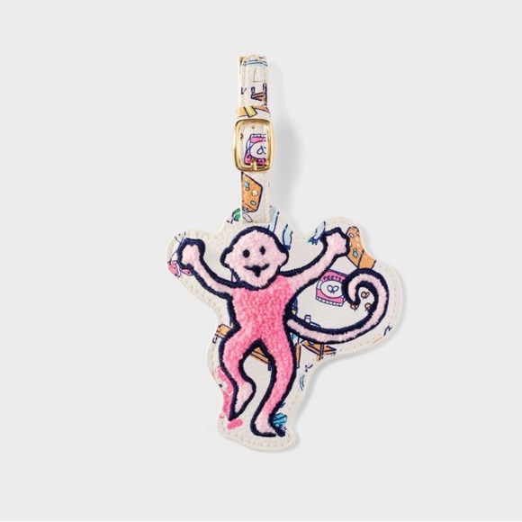 Roller Rabbit Handbags - Roller Rabbit x Target Pink Monkey roadtrip Luggage Tag with Multicolor Accents